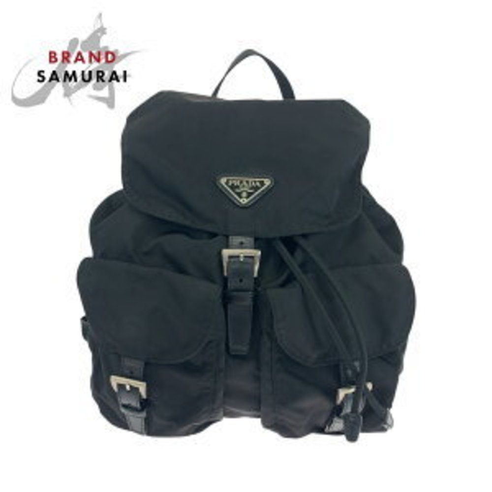 Prada Black Tessuto Triangular Backpack Nylon - image 1